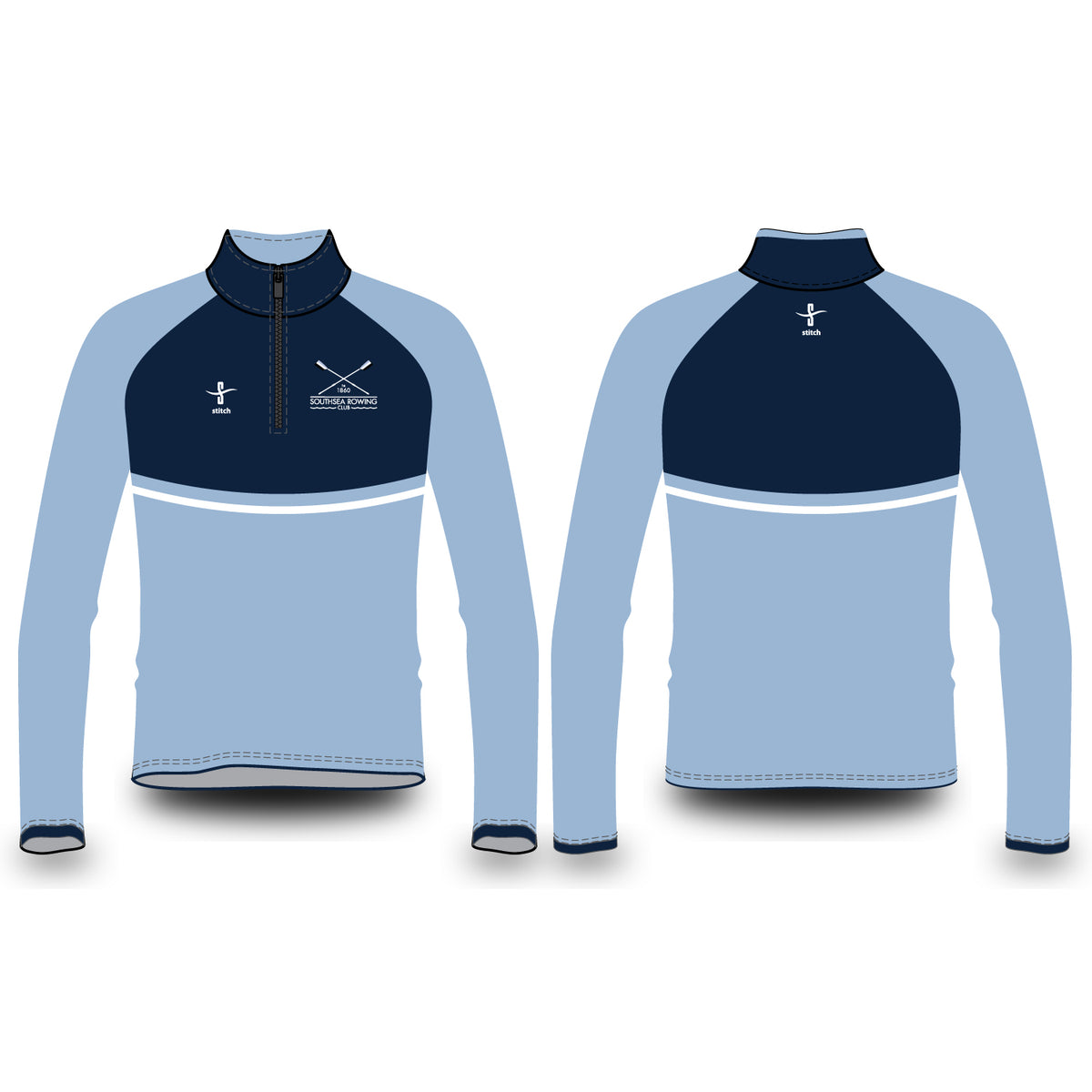 Traditional Rowing Jacket Southsea Rowing Club Hooped Varsity Splash Jacket – Stitch Rowing