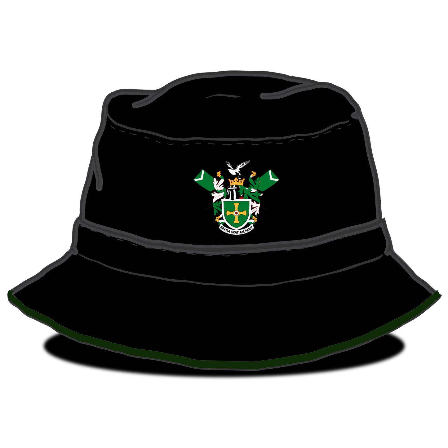 St Cuthbert's Society Boat Club Green Trim Bucket Hat