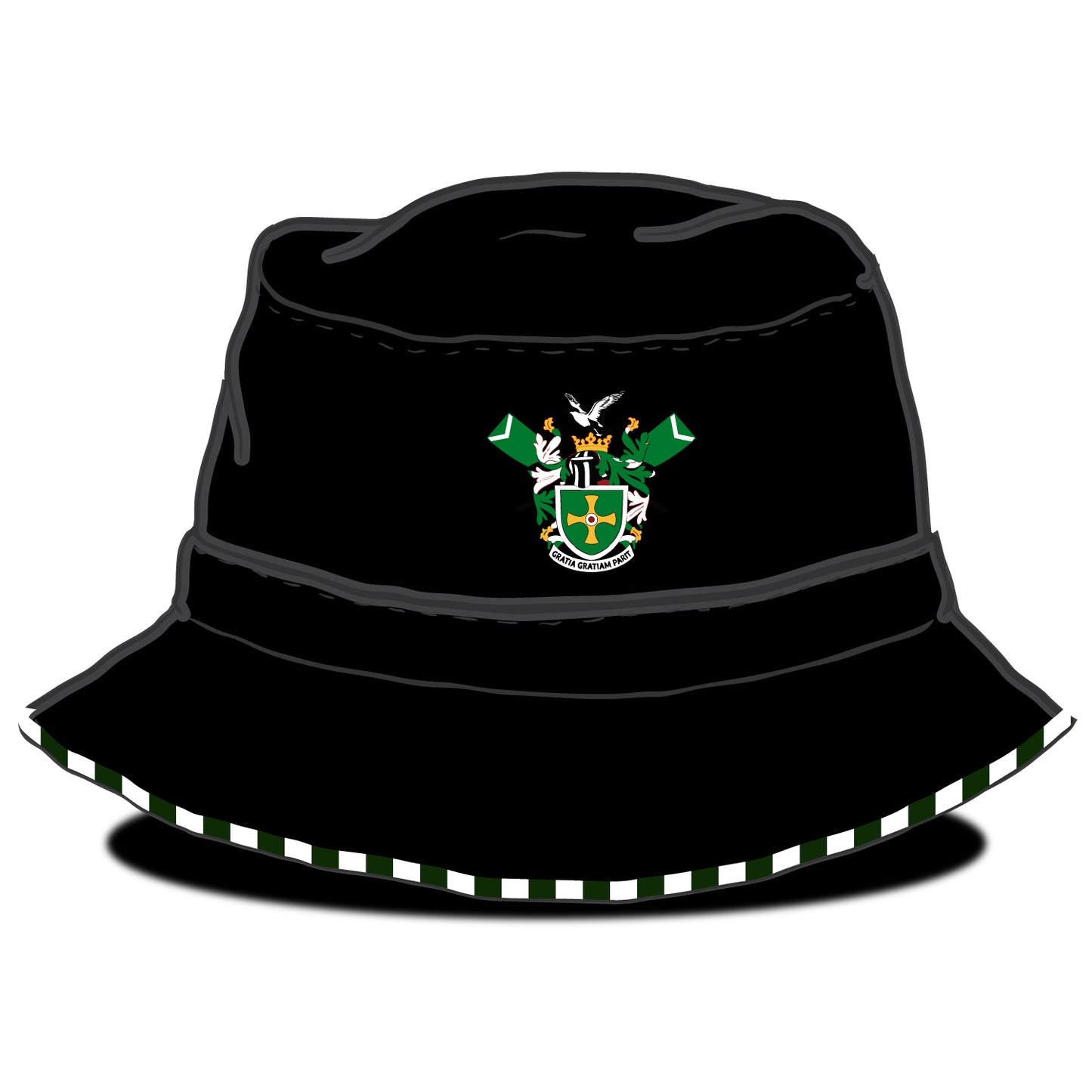 St Cuthbert's Society Boat Club Striped Trim Bucket Hat
