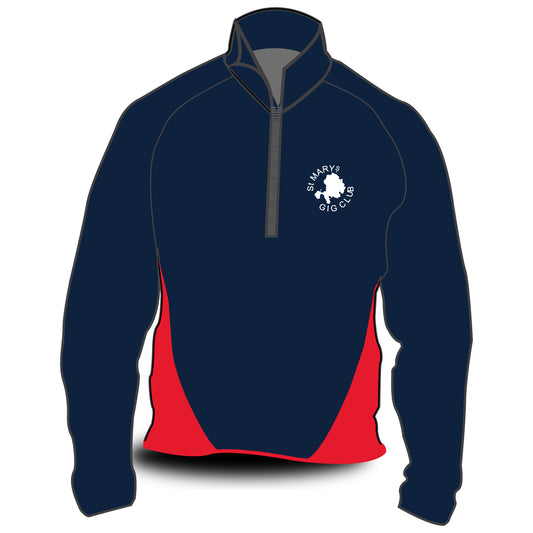 St Mary's Gig Club Navy/Red Hardshell Splash Jacket