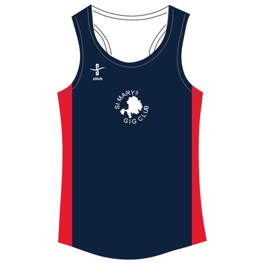 St Mary's Gig Club Navy/Red Vest