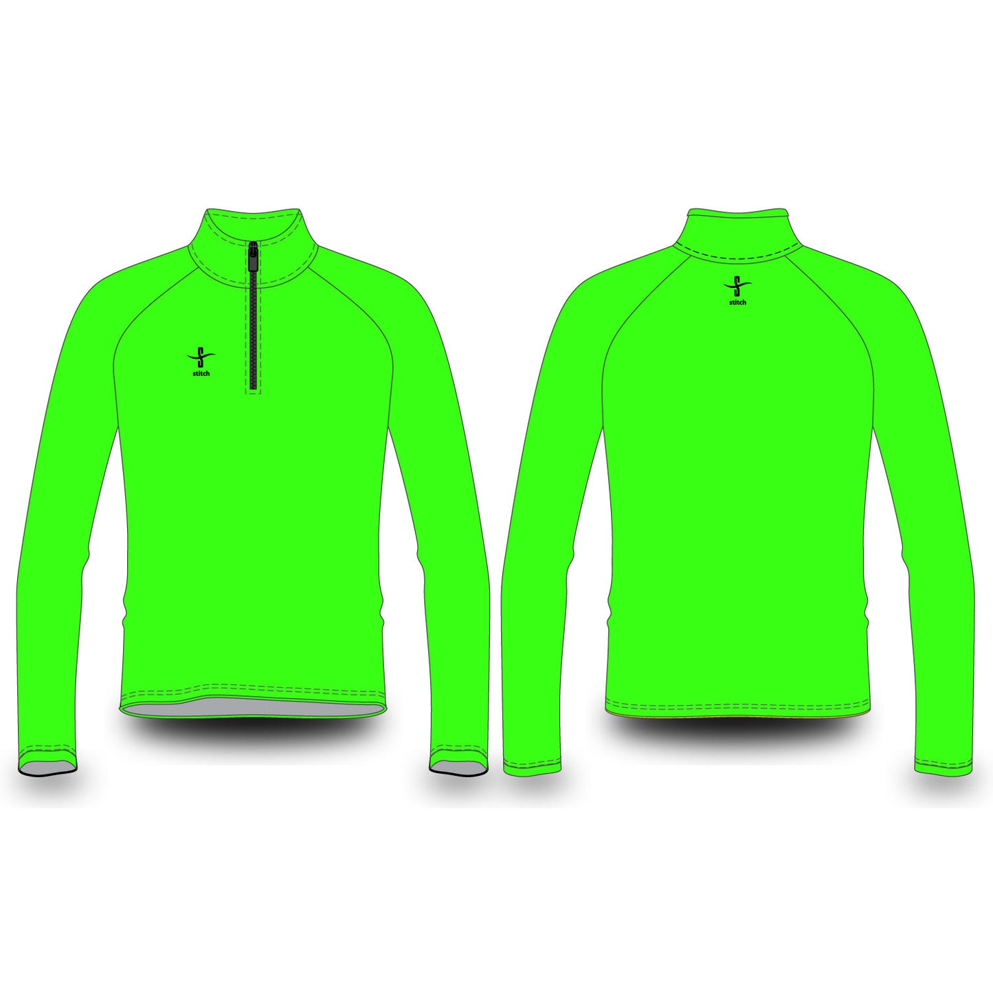 Stitch Rowing Fluorescent Green Varsity Splash Jacket
