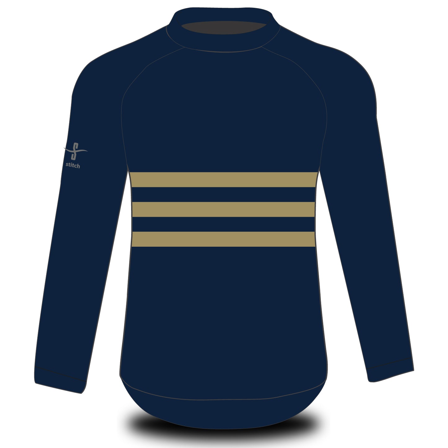 First and Third Long Sleeve Hooped Tech Top