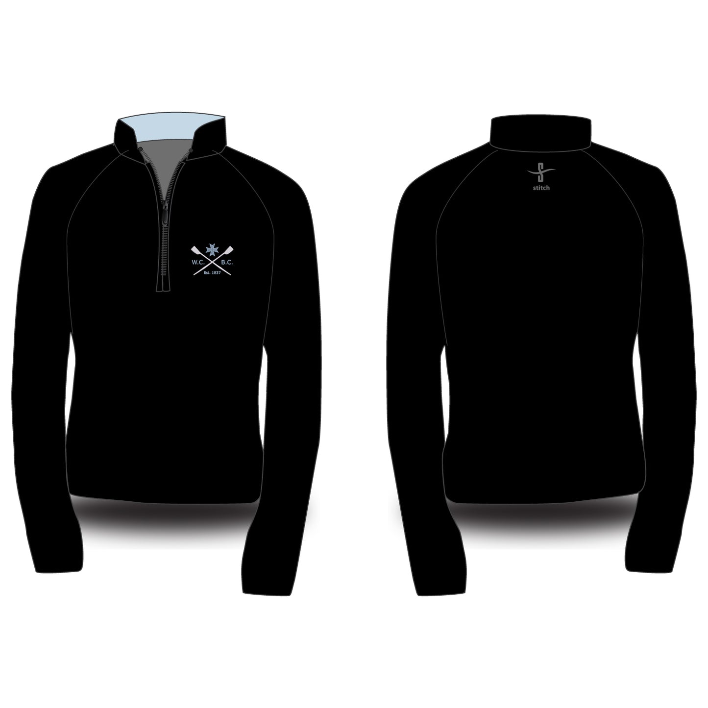 Wadham College Boat Club Dark Morning Fleece Black