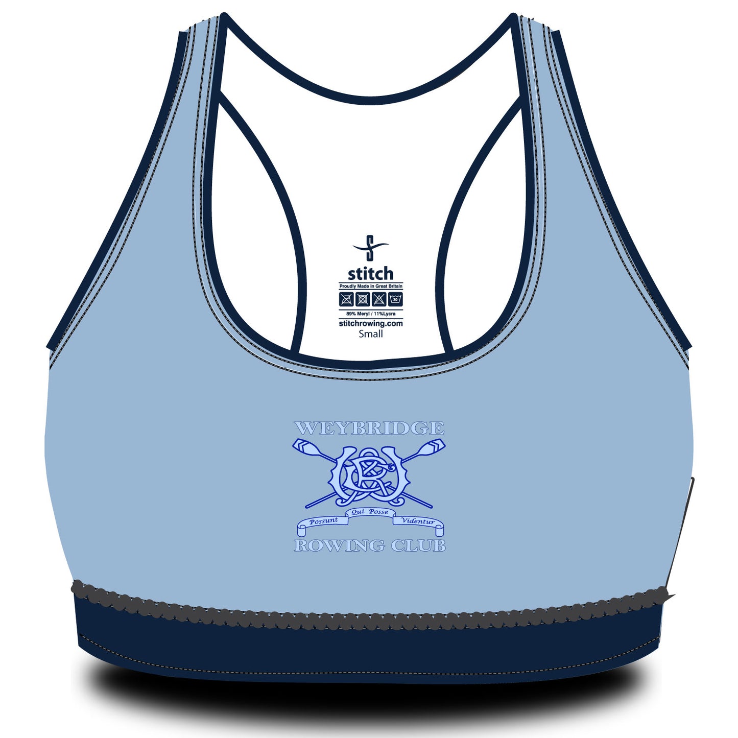 Weybridge Rowing Club Sports Bra Option 1