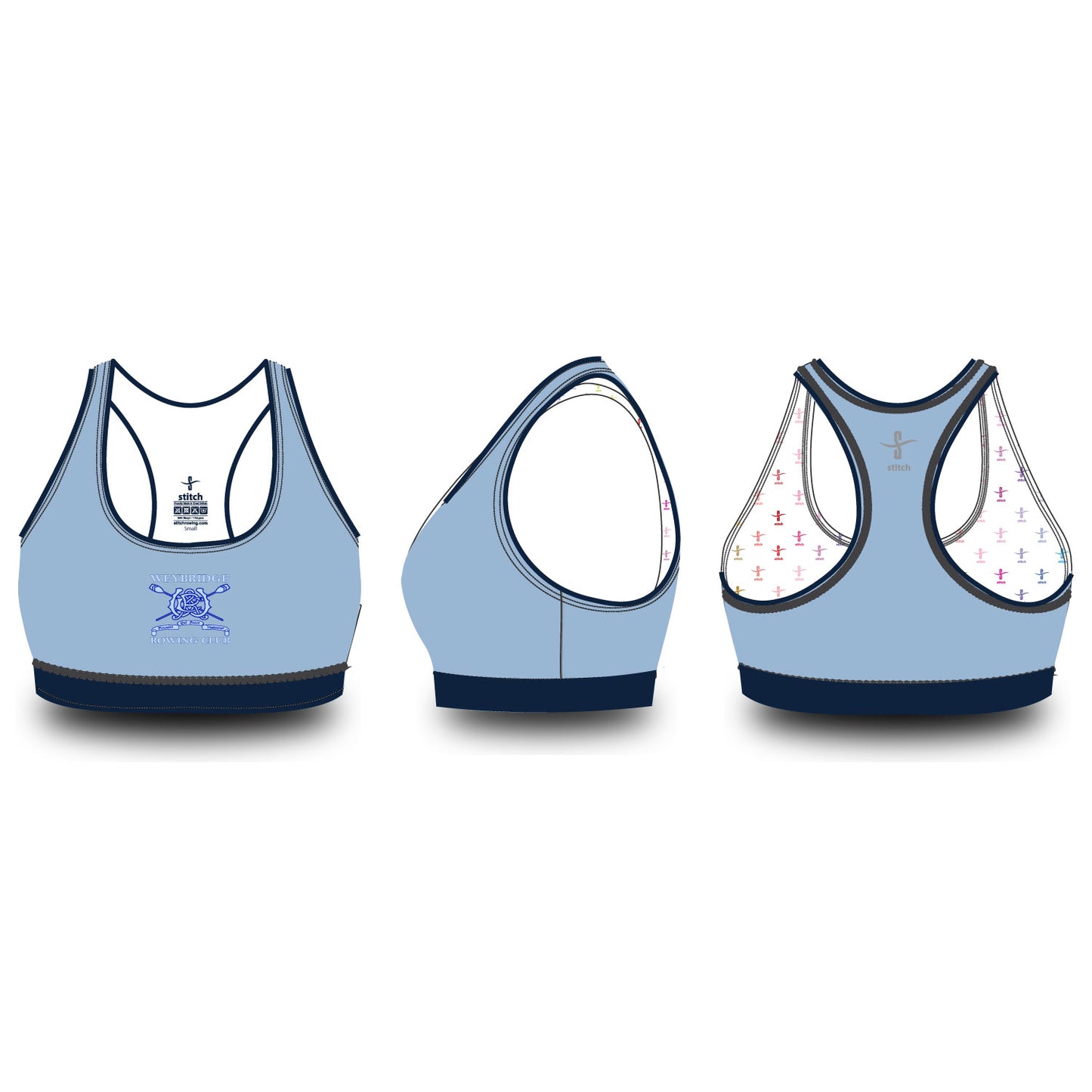 Weybridge Rowing Club Sports Bra Option 1