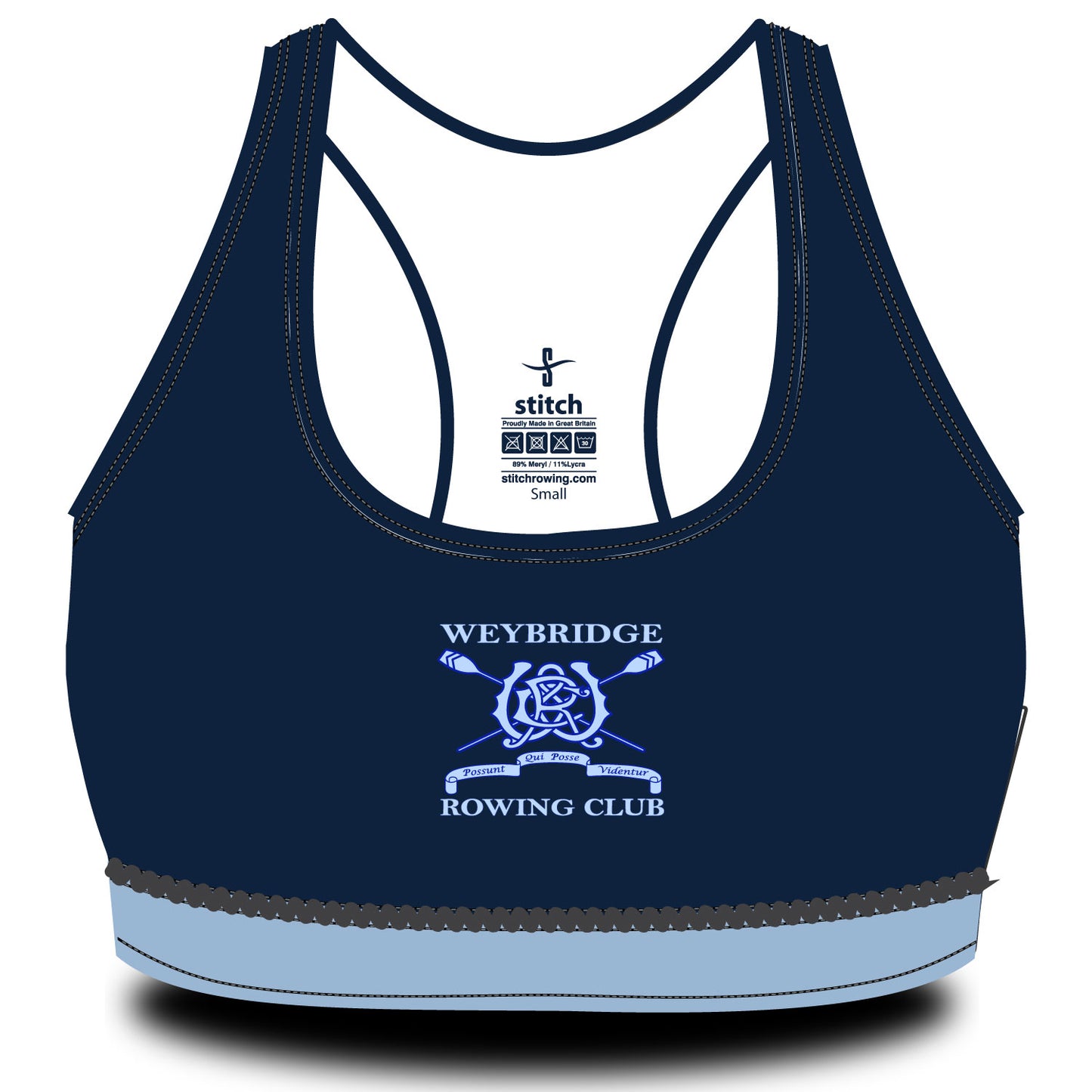 Weybridge Rowing Club Sports Bra Option 2