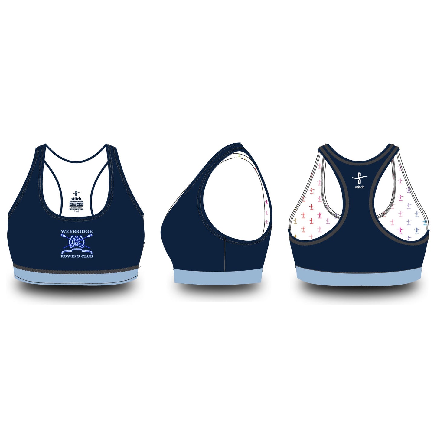 Weybridge Rowing Club Sports Bra Option 2