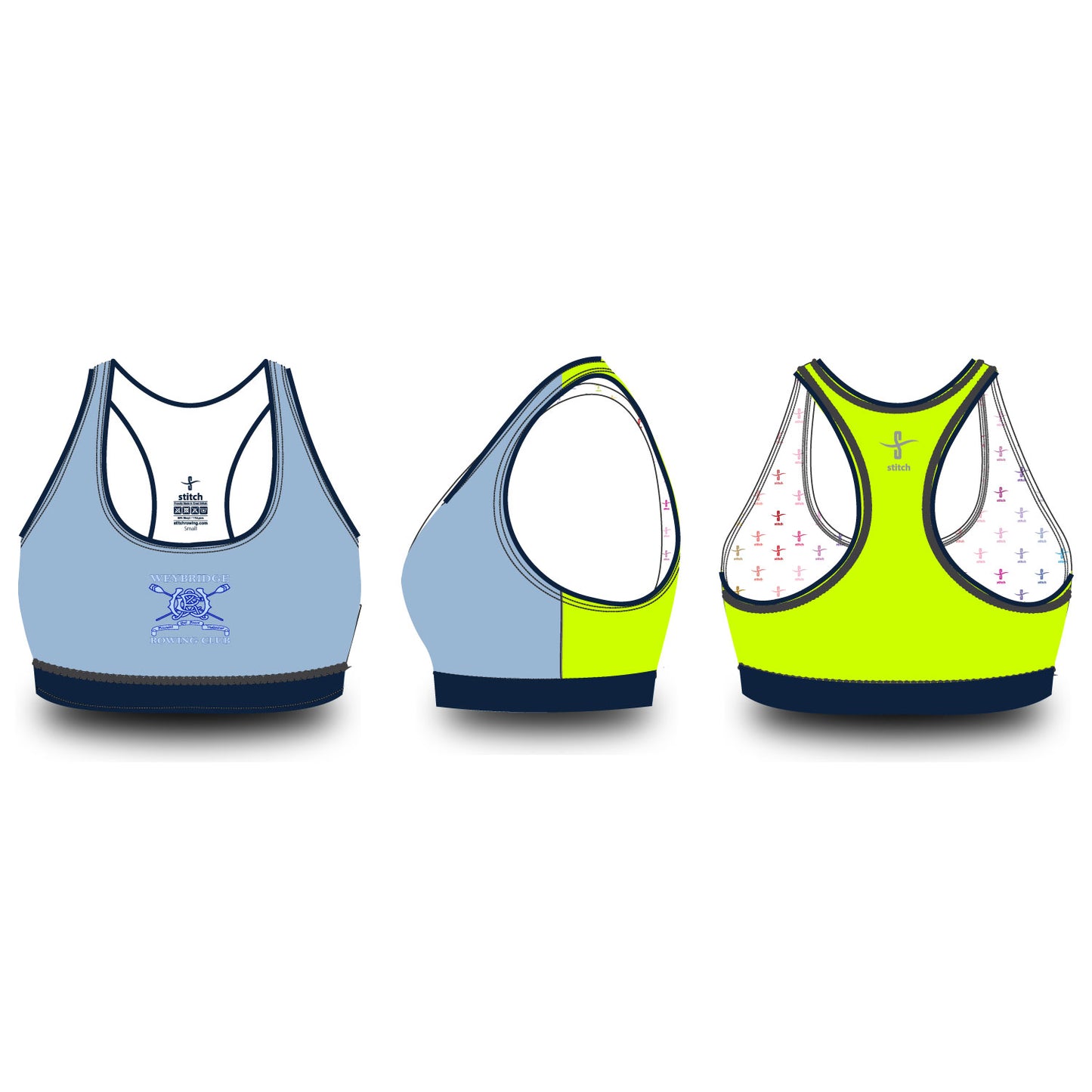 Weybridge Rowing Club Sports Bra Option 3