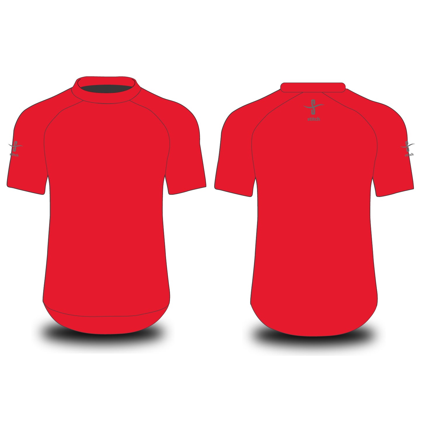 Worthing Rowing Club Red Tech Top Short Sleeve