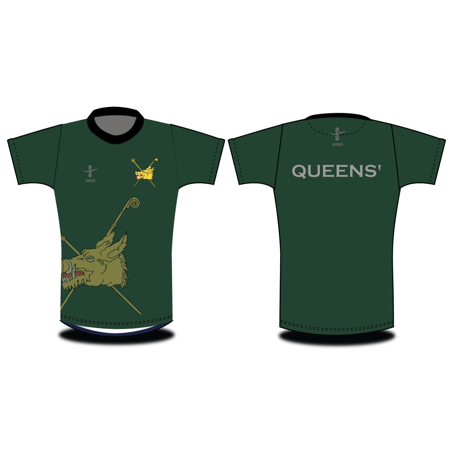 Queens College Sublimated T-shirt Single Boar