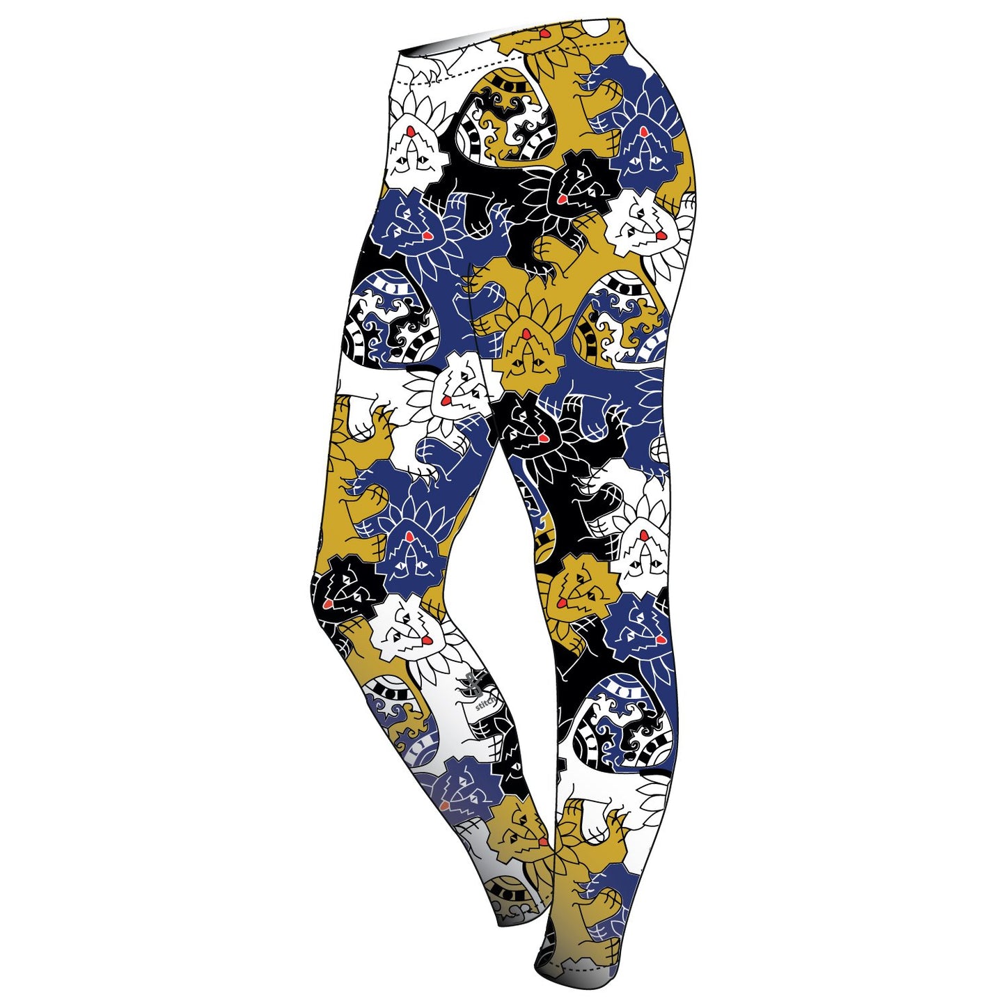 First and Third Trinity Tessellating Lions Leggings – Stitch Rowing