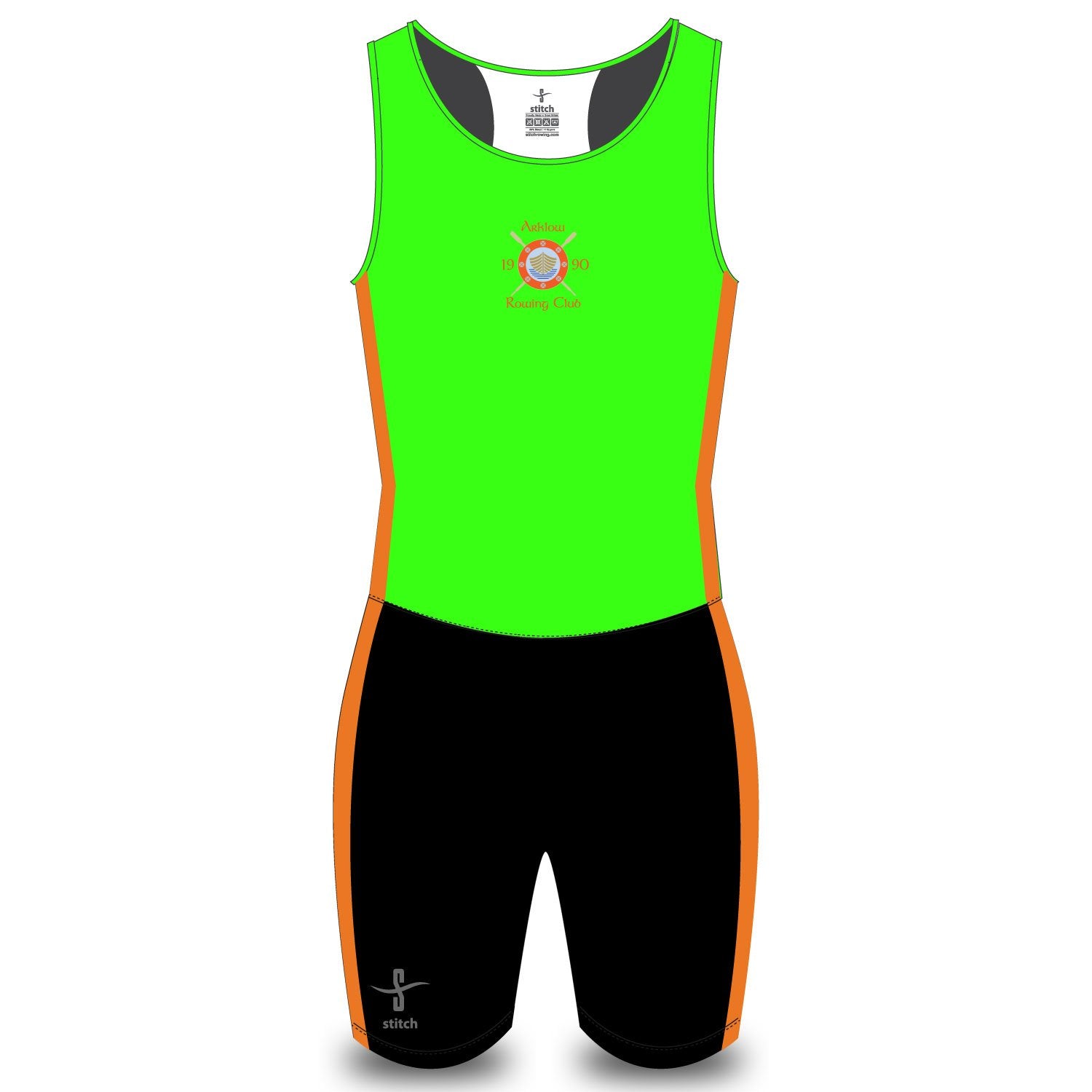 Arklow Rowing Club AIO Fluo Green – Stitch Rowing