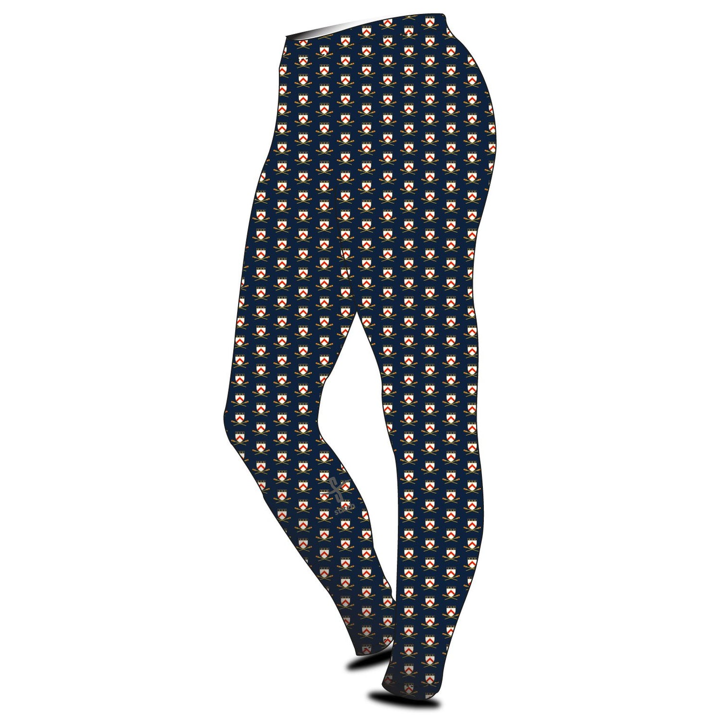 Keble College Oxford Leggings Sublimated Crest Navy