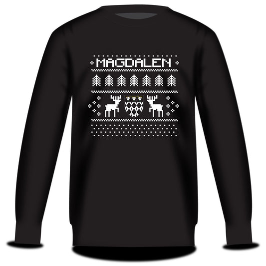 Magdalen College Oxford Christmas Jumper Sweatshirt Black