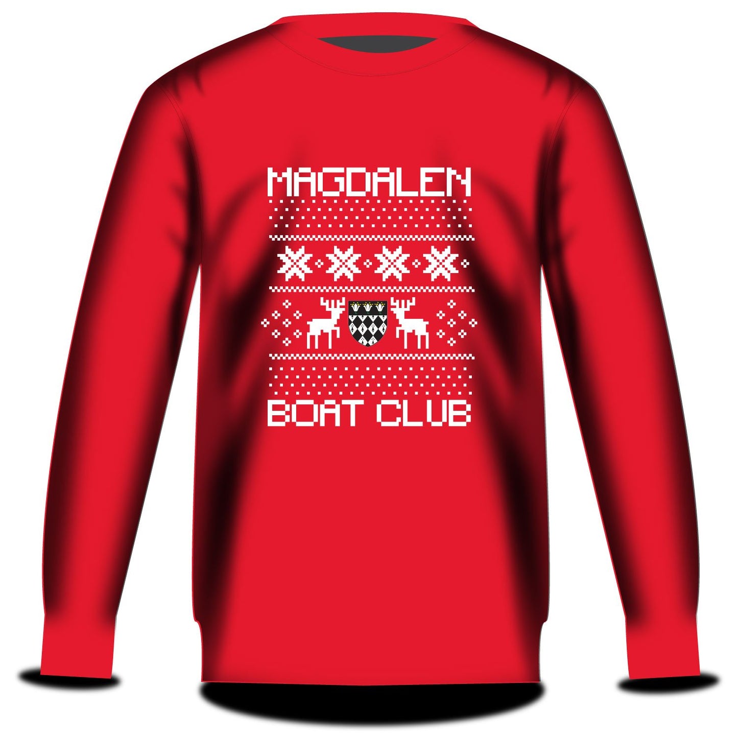 Magdalen College Oxford Christmas Jumper Sweatshirt Red