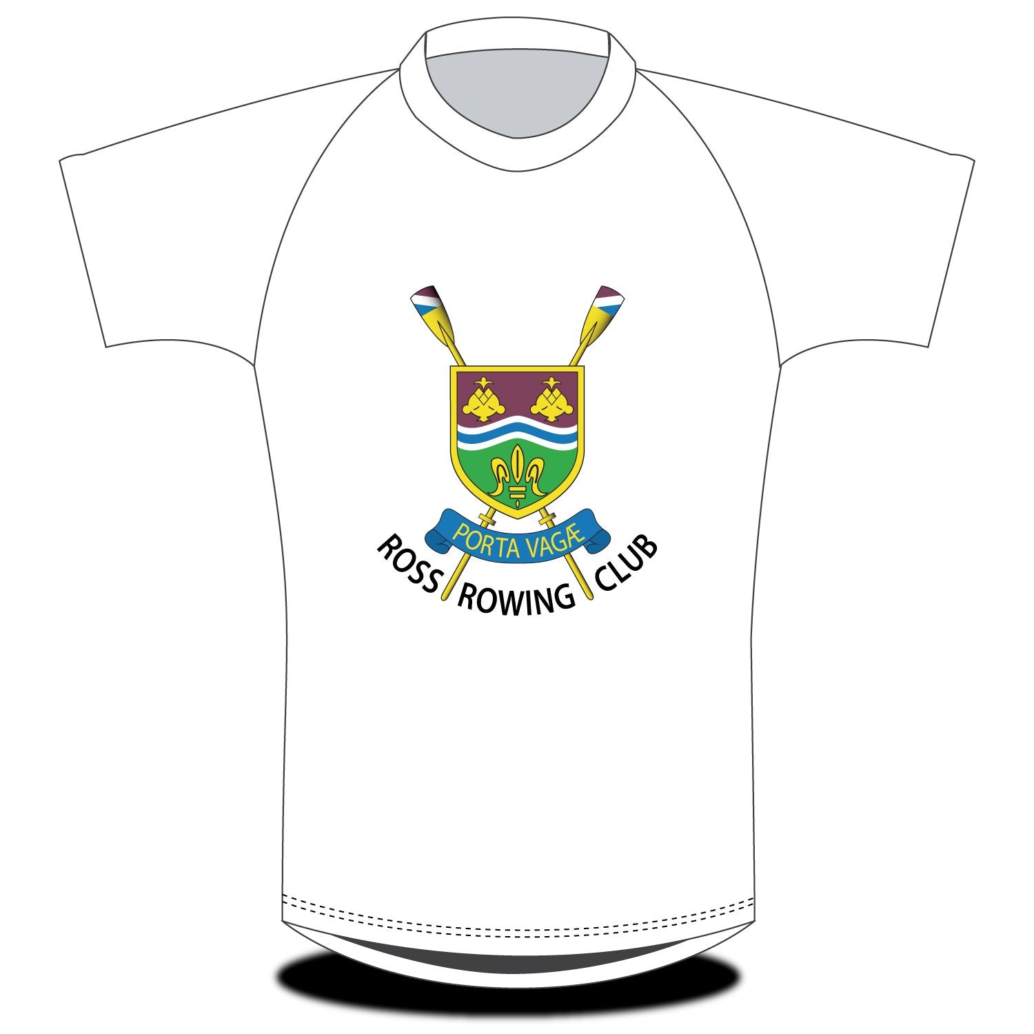 Ross RC Large Logo White T-shirt – Stitch Rowing