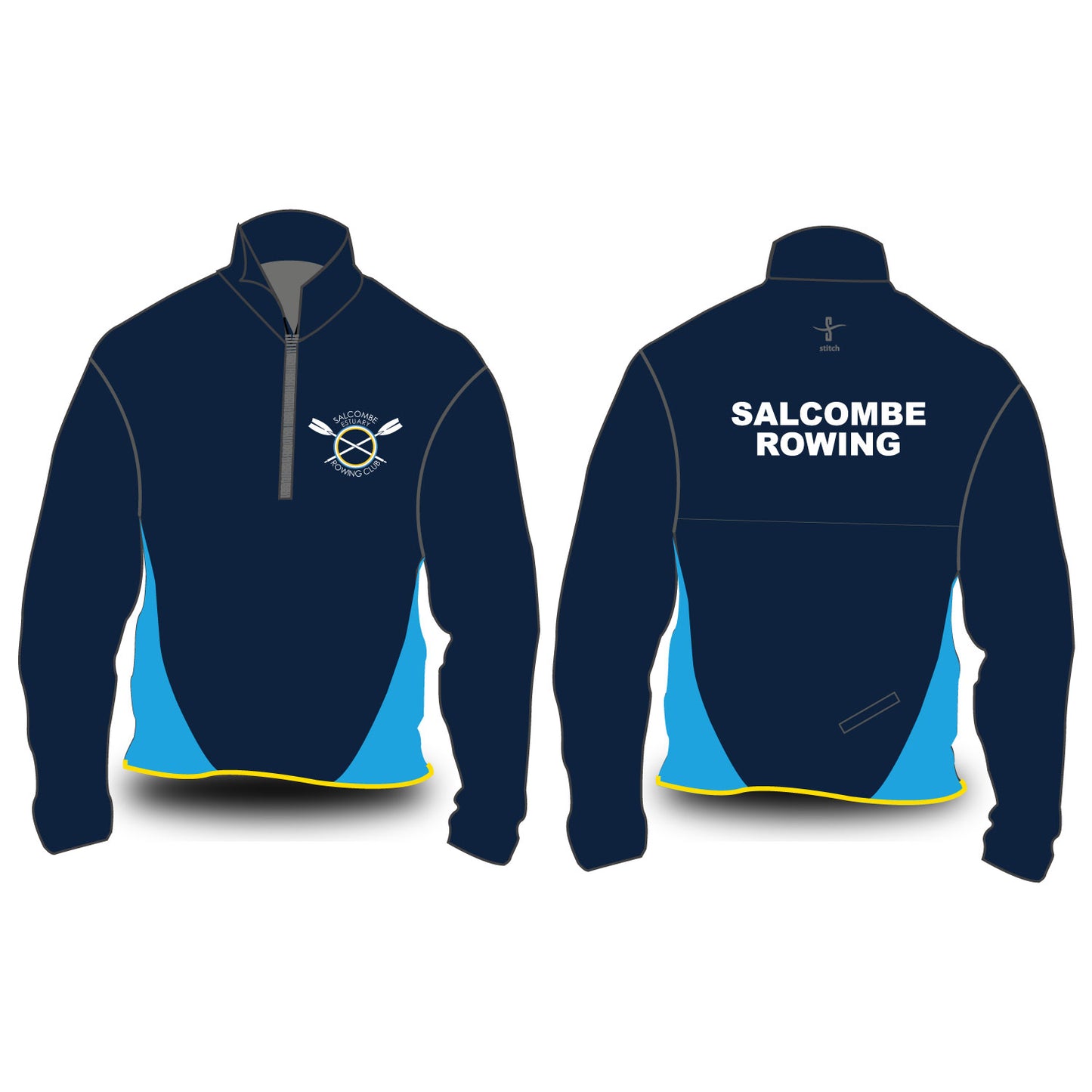 Salcombe Rowing Club 24-7 Softshell Splash Jacket (Cyan)