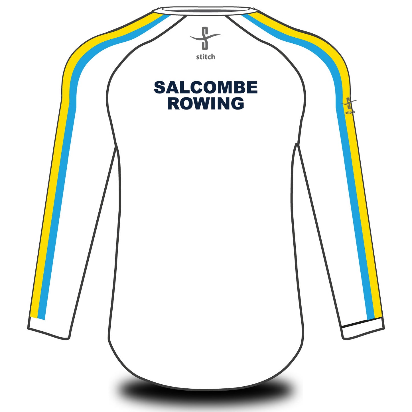 Salcombe Rowing Club Tech Top Long Sleeve White