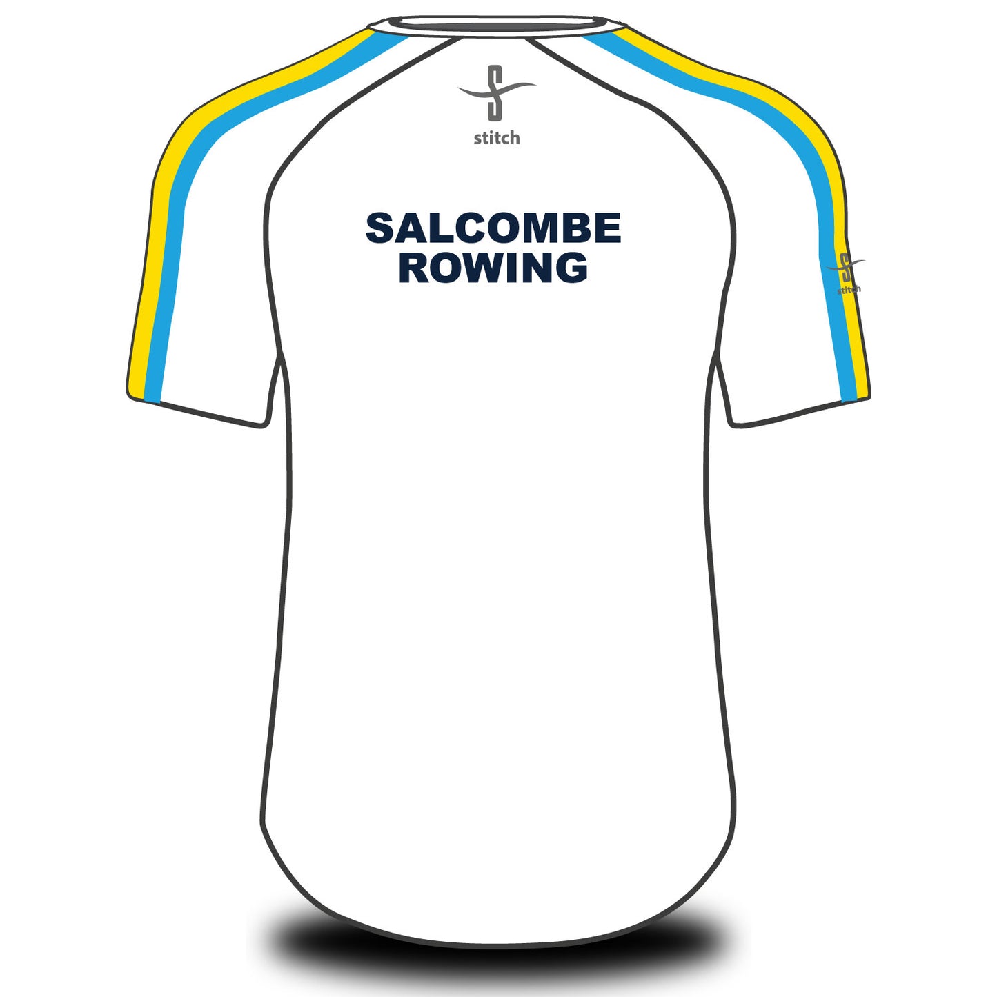 Salcombe Rowing Club Tech Top Short Sleeve White