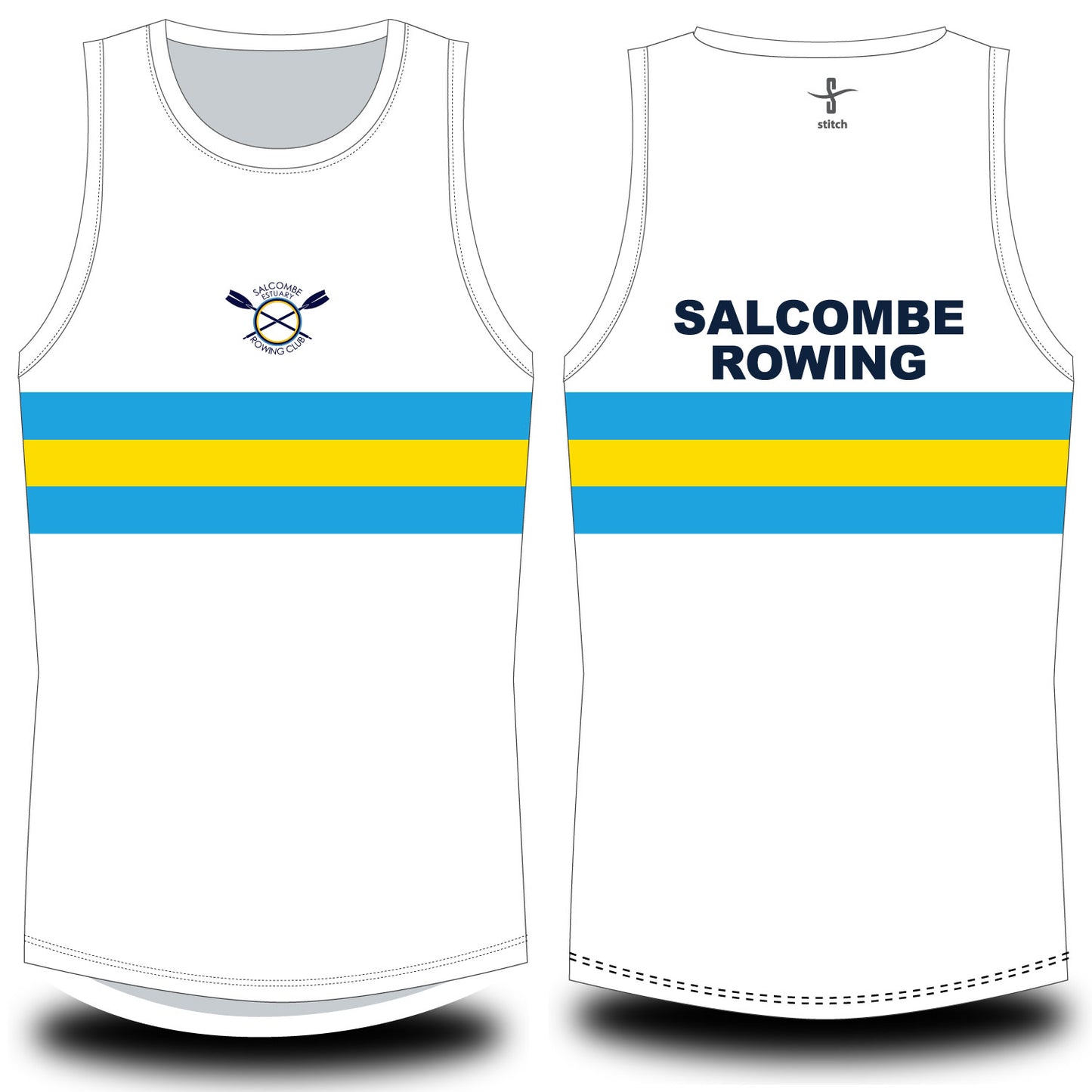 Salcombe Rowing Club Sublimated Vest White