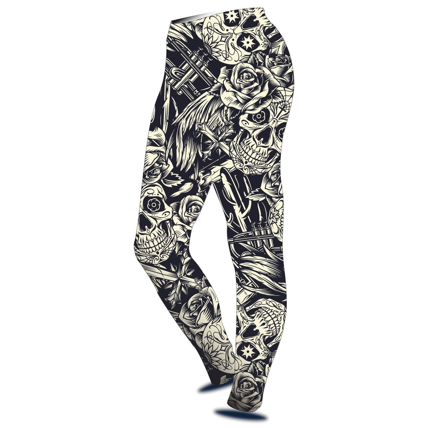 Stitch Rowing Halloween Mexican Leggings