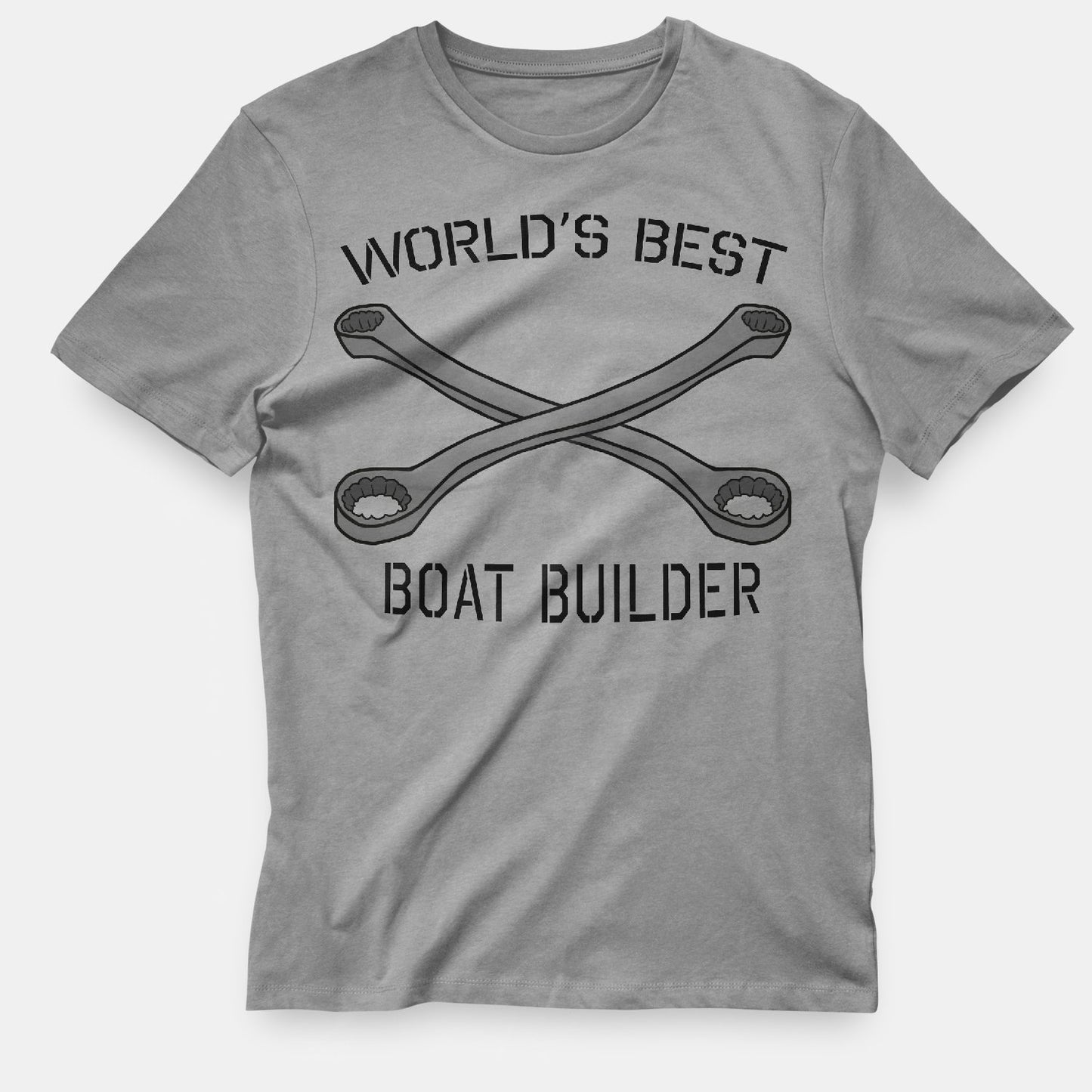 Stitch Rowing Boat Builder T-Shirt Grey