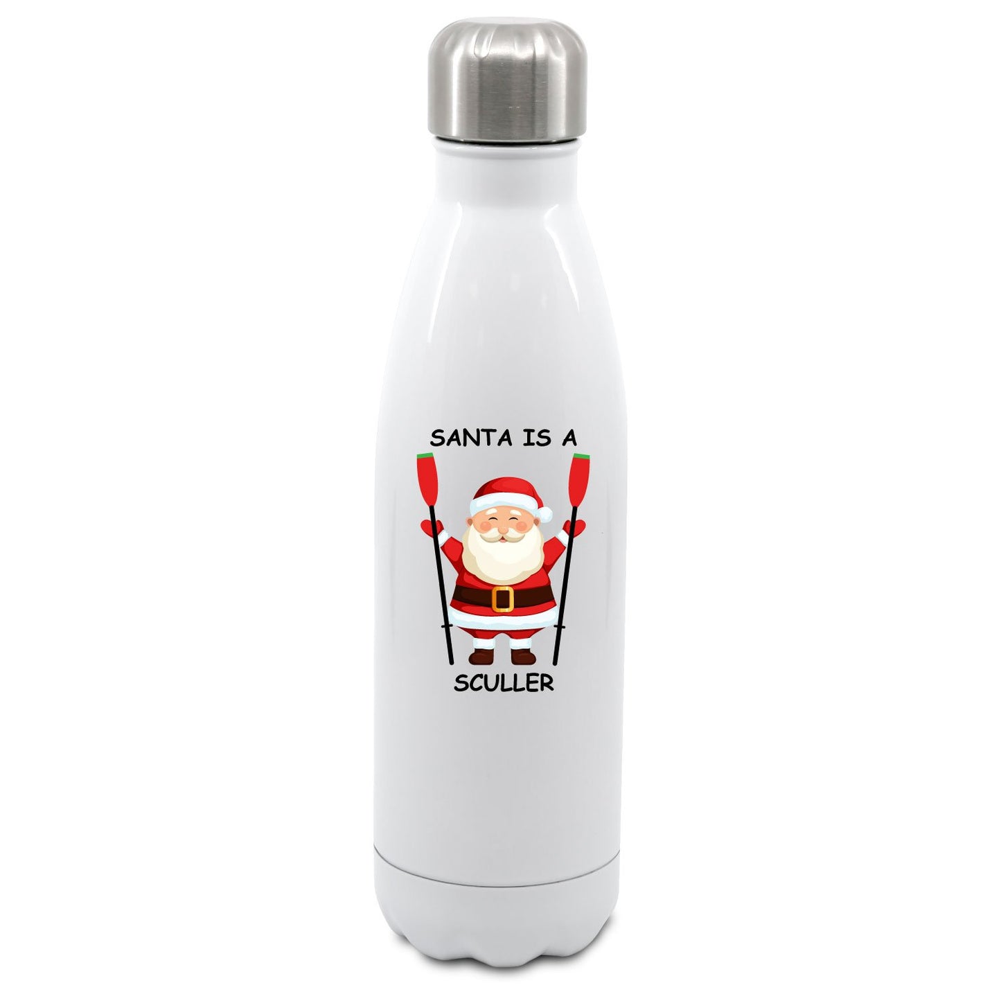 Stitch Rowing Santa Is a Sculler Water Bottle