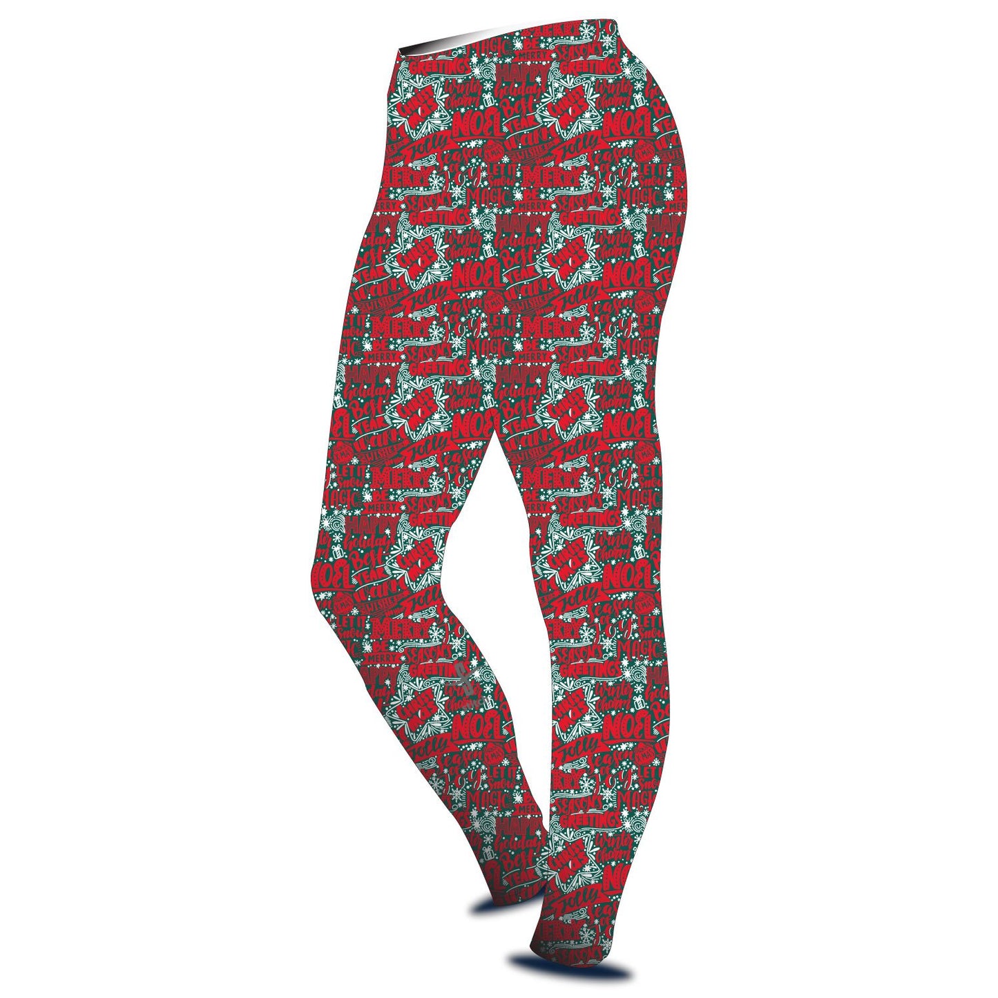 Stitch Rowing Leggings Christmas Text