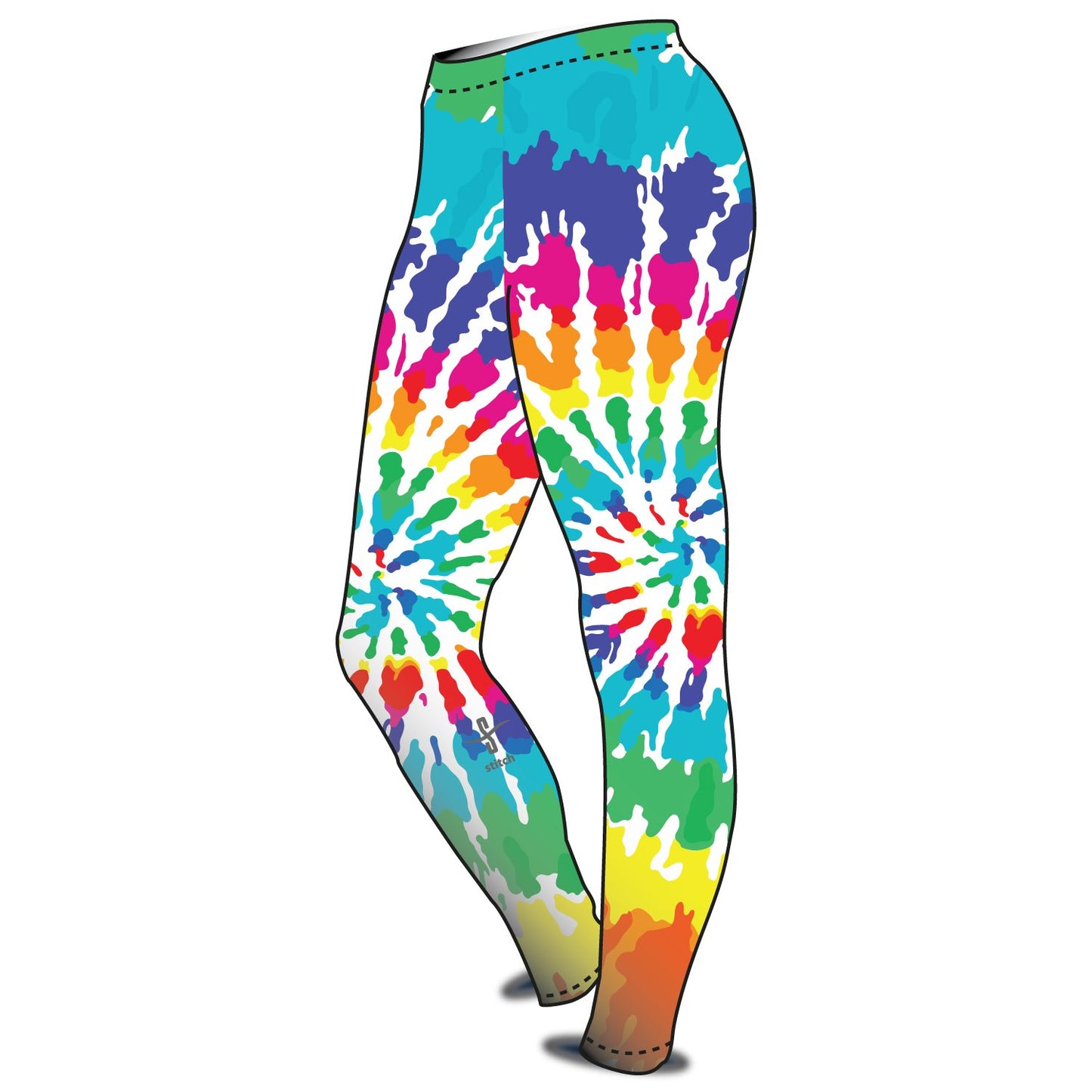 Stitch Rowing Sublimated Tiedye Leggings