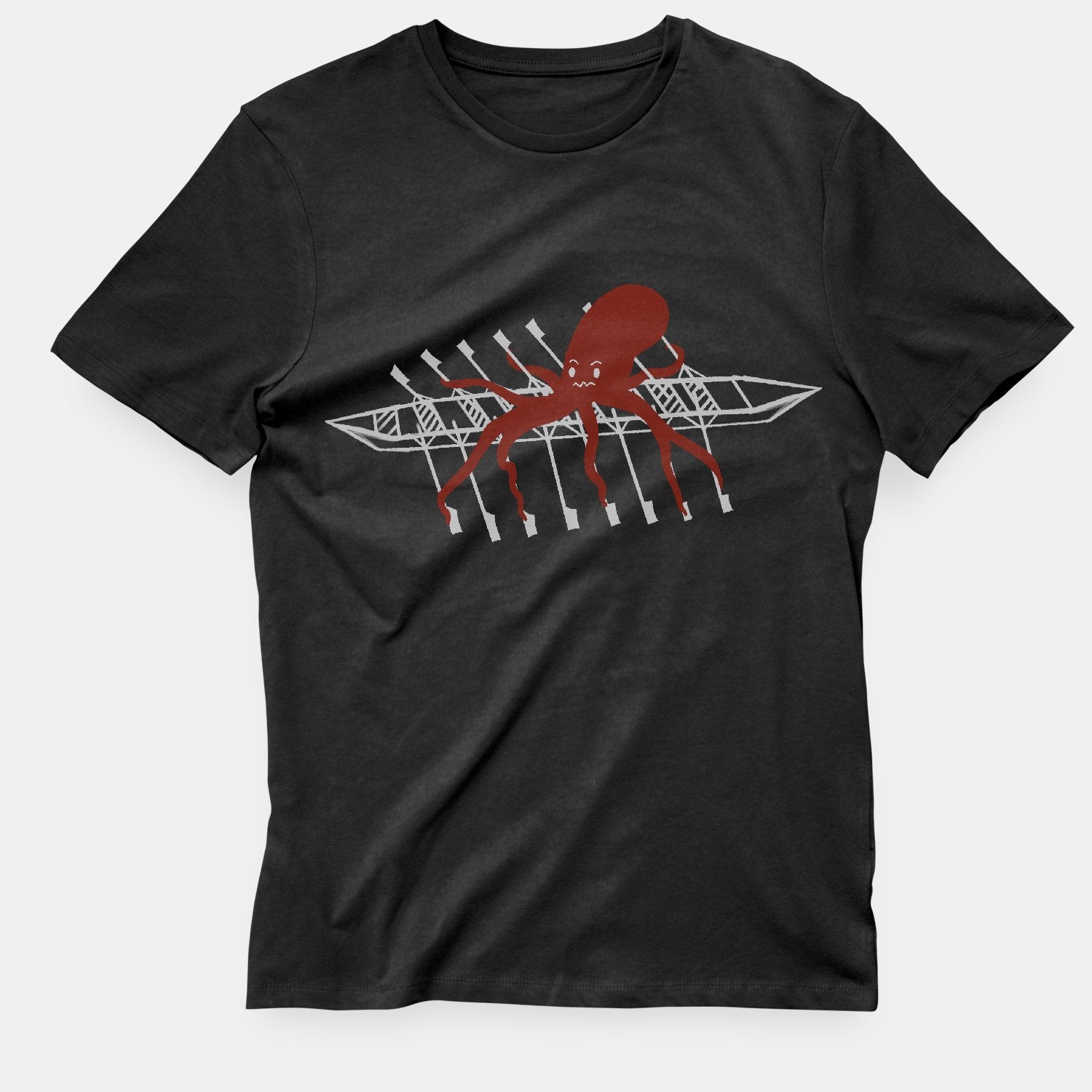 Octopus Rowing Stitch Rowing Octopus T-shirt