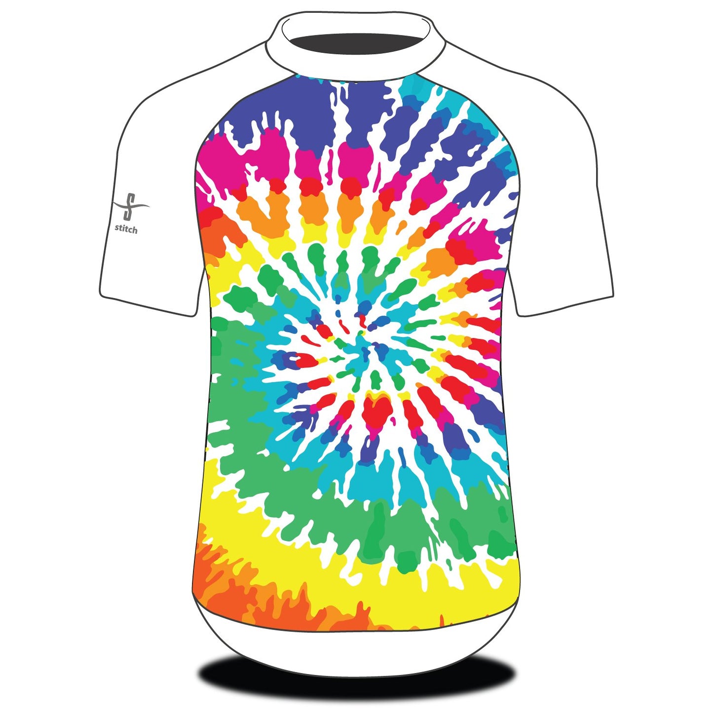 Stitch Rowing Tech Top Sublimated Short Sleeve TieDye