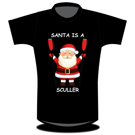 Stitch Rowing Santa Is a Sculler T-shirt