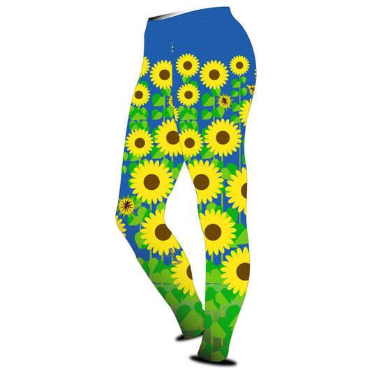 Stitch Rowing Ukraine Sunflower Leggings