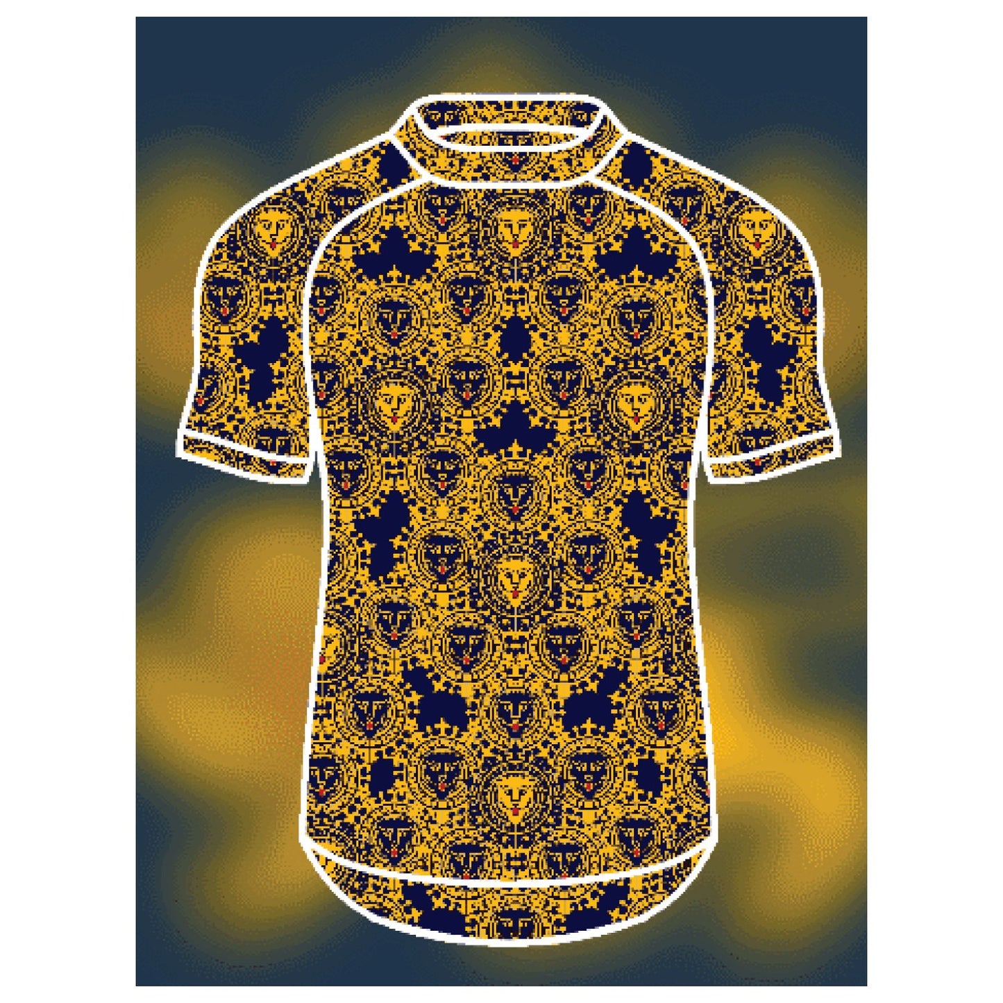 First and Third Trinity Medallion Lions Short Sleeved Tech Top