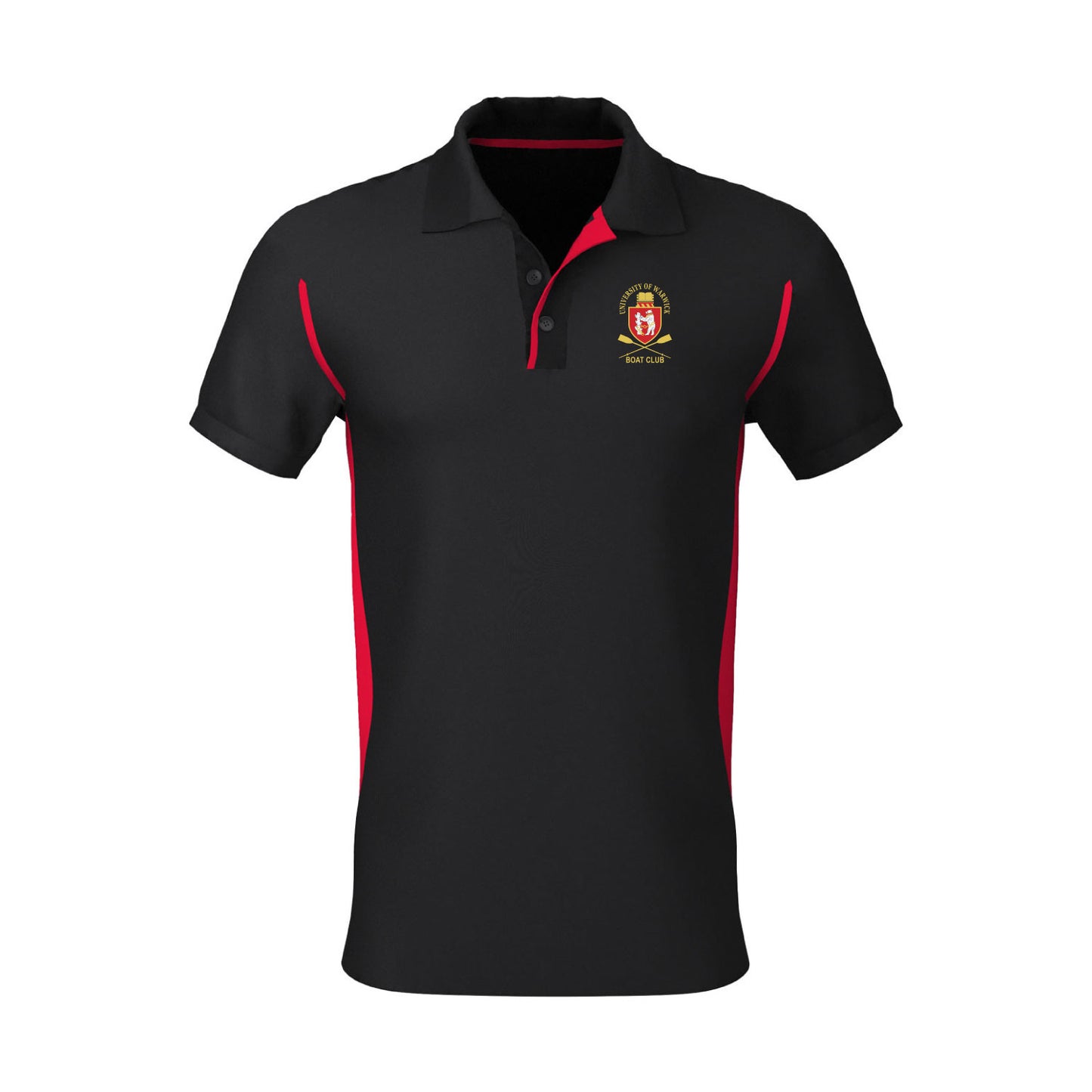 University of Warwick Boat Club Polo Shirt Black & Red