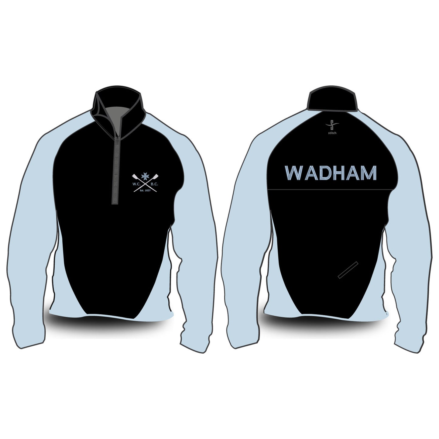 Wadham College Boat Club Contrast Sleeve Hardshell Splash Jacket