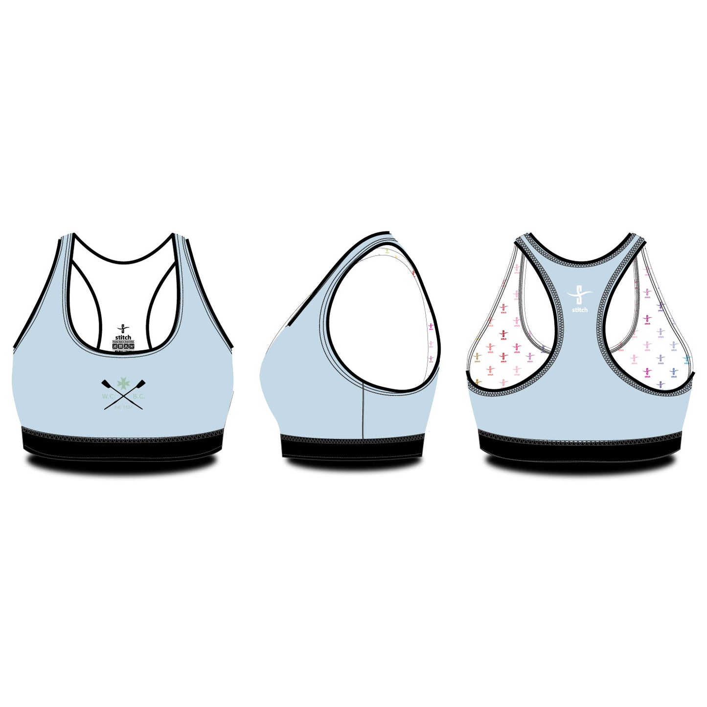 Wadham College Boat Club Sports Bra Stitch Rowing